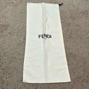 Fendi Roma Drawstring Top Longline Dust Bag White Black Luxury Storage 26x10.5